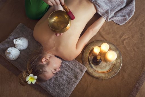 Young woman having massage treatment